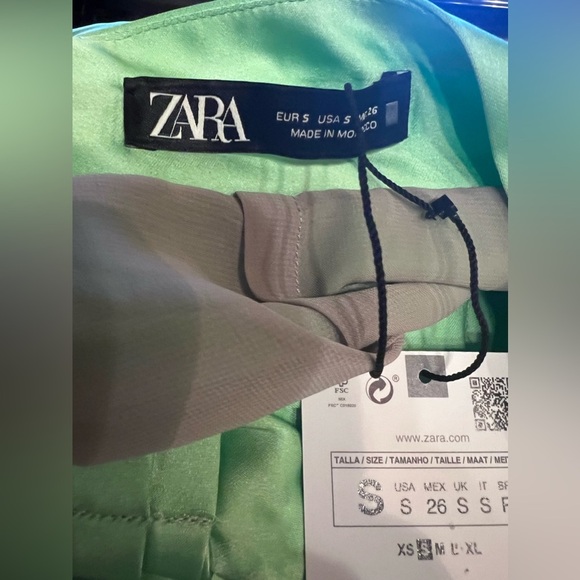 ZARA SATIN EFFECT MIDI SKIRT M - Picture 11 of 11